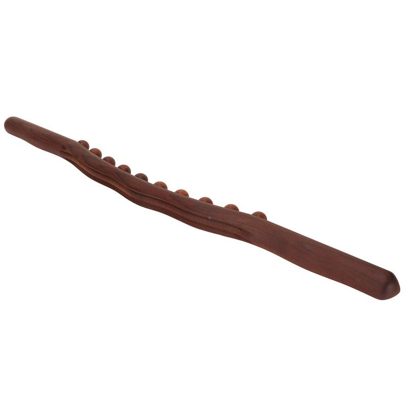 Wooden Scraping Stick Cellulite Removal Lymphatic Drainage 10 Beads Gua