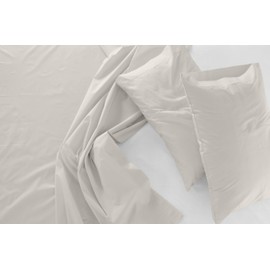 Westbrooke Egyptian Cotton King Pillow Cases Set of 2 | Cario Cotton Sateen Weave Cotton Pillowcase, Soft & Breathable Luxury Pillow Cover | Ideal for Home, Hotel & Hospital Use - Ivory