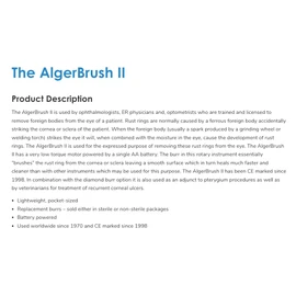 Algerbrush II with 1mm Burr for Rust Ring Removal. Complete Ophthalmic Burr Tool