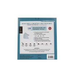 Hygienic Youth Mask Reusable in accordance with UNE 0065 Pink with Libelulas