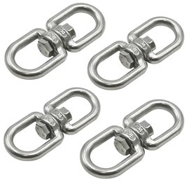 Swivel Ring Stainless Steel Set Stainless Steel Swivel Chain Hardware Can Swivel Metal Pro Construction Cone Swivel Cone Joint Cone Chain Fitting Cross Spring Key Ring M5