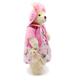 oitscute Teddy Bears Baby Cute Soft Plush Stuffed Animal Toy for Girl Women 16" (Pink Flower Pastoral Style)