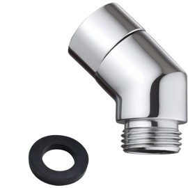 Hand Shower Adapter 135 Degree Shower Hose Adapter 1/2 Inch Shower Arm Angle Connector Joint Shower Head Angle Piece for Hand Shower, Swivel Shower Head Adapter, with Rubber Seal (135 Degrees)