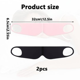 2pcs Zero Pressure Schlafmaske, Leichte und Atmungsaktive Augenbinde Schlafen mit Elastischem Ohrhängeband, Augenbinden für Männer und Frauen, Schlafmaske für Reisen, Nickerchen
