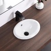 Bathroom Vessel Sink 16'' x 12'' Semi Recessed Bathroom Sink