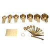 18PCS Measuring Cup Stainless Steel Gold Coffee Spoon Cup Set