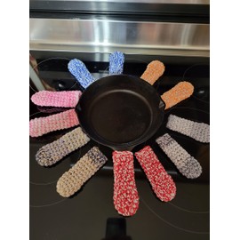 Crochet Cast Iron Skillet Handle Covers - Set of 2-100% Cotton