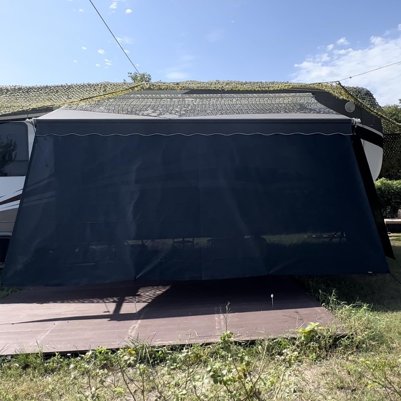 SHADEPLUS RV Awning Sun Shade Screen 8'x14'3''(Fit for 15' Awning),Black