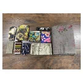 Mystery Scrap Bags of Assorted Fabric by Colors, 10 Pieces (Random Colors)