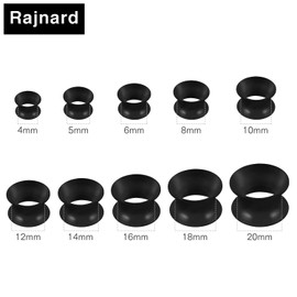 Rajnard Surgical Steel & Wood Ear Tunnels & Plugs Expander Gauges 12mm Body Jewellery Blue