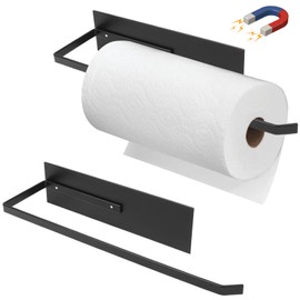 Magnetic Paper Towel Holder, Toilet Paper Roll Holder Magnetic Paper Towel Rack Wall Mount Fridge Organizer for Paper Towels Rolls Bathroom Toilet Pantry RV Kitchen Organizers and Storage 2 Pack