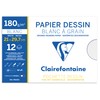 Clairefontaine 196155AMZC Set of 2 Packs of Drawing Paper 180