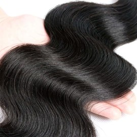 KODRHAR 3 Black Body Wave Bundle Human Hair 20 22 24 inch Body Wave Hair Extensions for Black Women 10A Grade Quick Weave Wet and Wavy Sew in Human Bundles