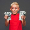 Skeleteen Red Clear Lens Glasses - 80's Style Non Prescription