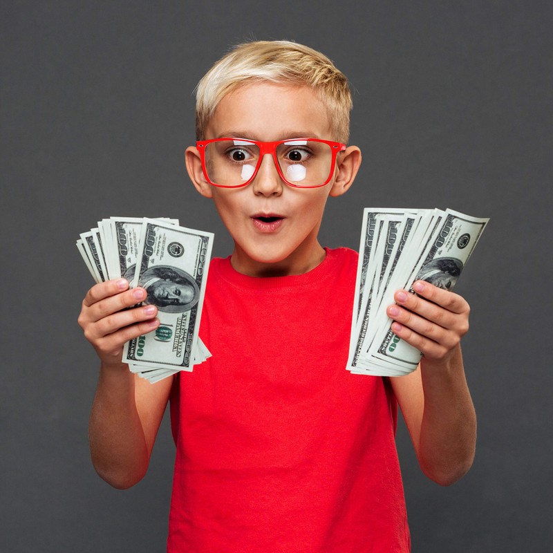 Skeleteen Red Clear Lens Glasses - 80's Style Non Prescription