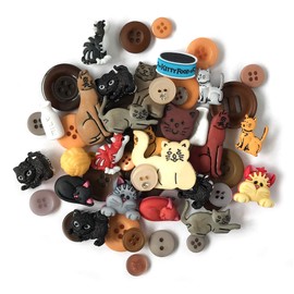 Buttons Galore and More Colección de botones redondos y adornos basados en una variedad de temas, día festivo y estaciones para manualidades, álbumes de recortes, costura, fabricación de tarjetas y otros proyectos, 50 unidades