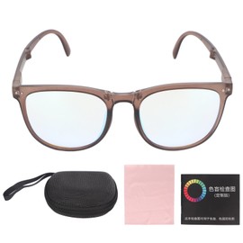 Color Blind Glasses Foldable Portable Coffee Frame Color Correction Glasses for Red Green Colorblindness