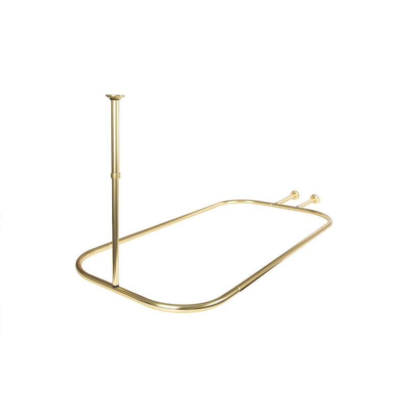 Utopia Alley Rustproof Wall Mounted Aluminum Hoop Shower Rod |