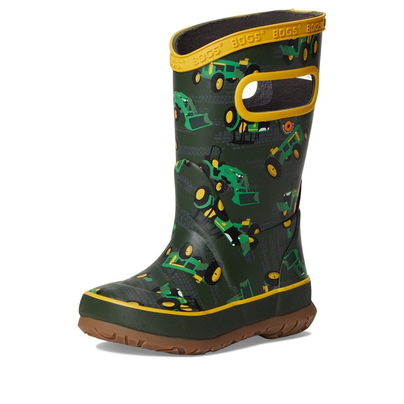 Bogs Kids Rainboot Rain Boot, Dark Green Multi, 1 US