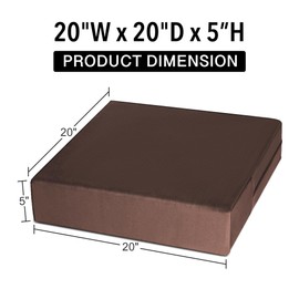 Tromlycs Chair Seat Cushions for Recliners Gel Memory Foam Extra Large Chair Cushions for Seniors 20 x 20 x 5 Inch Brown