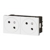 LEGRAND - Double Socket Pre-Wired with Earth Mosaic Surface Link