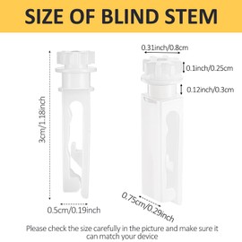 Vertical Blind Stem Replacement White Stems for Vertical Window Blind Vertical Blind Carrier Stem Vertical Blinds Curtain Accessories (40 Pieces)