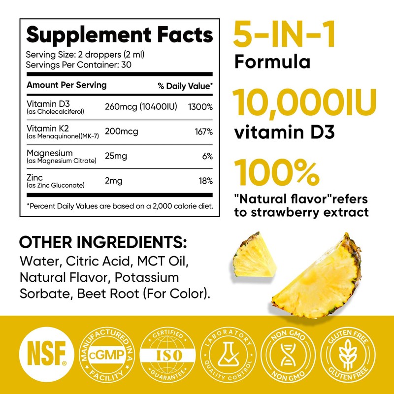 Venture Pal 5-in-1 Vitamin D3 10000 IU & K2 as