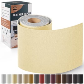 Leather Repair Kit for Furniture 4"x 63" Leather Tape Repair Patch Self Adhesive Sofa Vinyl Repair Patch Kit for Car Seat,Couch,Boat Seat,Chair - Beige Yellow