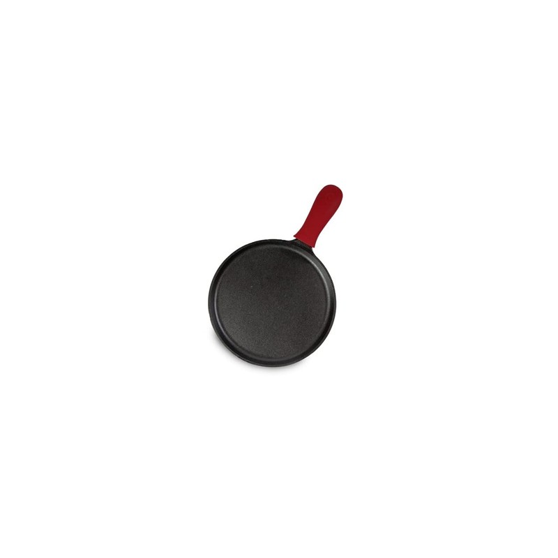 Lodge Cast Iron Griddle and Hot Handle Holder, 10.5", Black/Red
