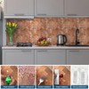 Yipscazo 10 Sheets Retro Copper Herringbone Peel and Stick Backsplash