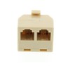 RongYiGo RJ11 Duplex Wall Jack Adapter, Beige