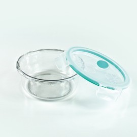 LOCK & LOCK Tabletop Container Round with Steam Hole, LBF691 ALL2801 Clear