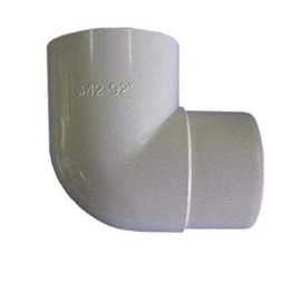 Round 92° Elbow, White, Type 42
