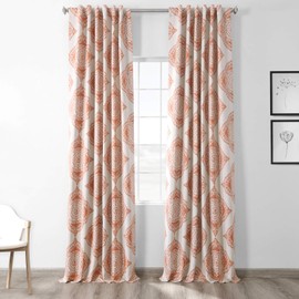 HPD Half Price Drapes BOCH-KC27-120 Blackout Room Darkening Curtain (1 Panel), 50 X 120, Henna