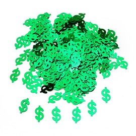 Green Dollar Sign Party Confetti,Table Scatter Decoration for Money Theme Birthday Table Decor, Casino Themed Birthday Adult Game Night Retirement Anniversary Graduation Party Decoration