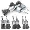 Opfiue 9 PCS Wire Brush Wheel for Drill, 0.8" 1"