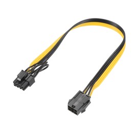 MECCANIXITY PCIe Cable 6 Pin Female to 8 Pin (6+2) Male GPU Power Supply Cable 320mm/12.6" for Graphics Card