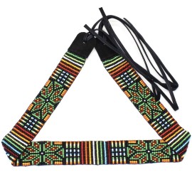 BeadsCorner Handmade beaded Black multicolored Cowboy Rodeo Hatband