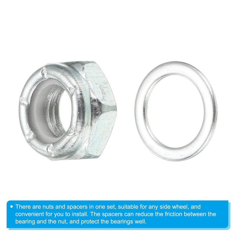 PATIKIL Skateboard Lock Nuts Set 5/16 Skateboard Truck Axle Washers