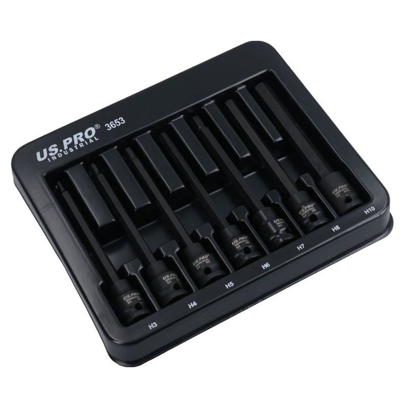 3/8in Drive Extra Long Impact Impacted Hex Allen Key Sockets