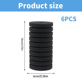 ROSYLEVE Pack of 6 Sponge Filter Aquarium Set, Sponge Filter Aquarium for Biological and Mechanical Filtering, Quiet Submersible Foam Filter for Aquarium, Replacement Sponges for Aquarium Filter