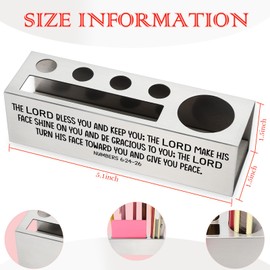 YODOCAMP Numbers 6:24-26 Bible Verse Pen and Pencil Holder, Inspirational Scripture Desk Organizer, Motivational Gift for Teachers, Pastors, Graduates Pen Holder TZC105