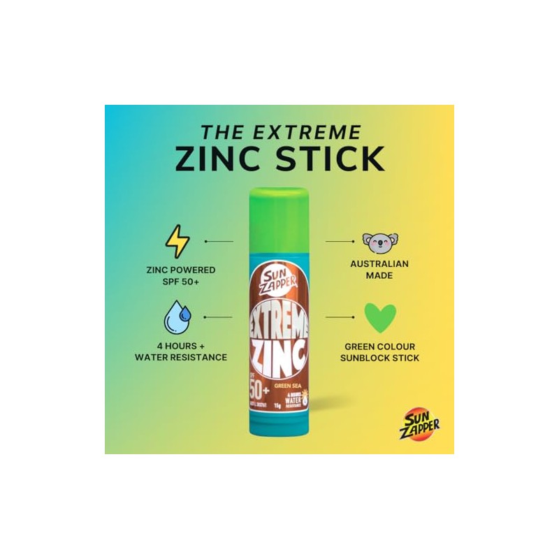 Sun Zapper - Extreme Zinc Stick "Green Sea" SPF 50+