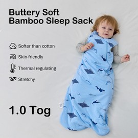 BubblePanda Rayon Made from Bamboo Sleep Sack 18-24 Months 1.0 Tog Soft Toddler Sleeping Sack 2t for Babies 2-Way Zipper Baby Wearable Blanket