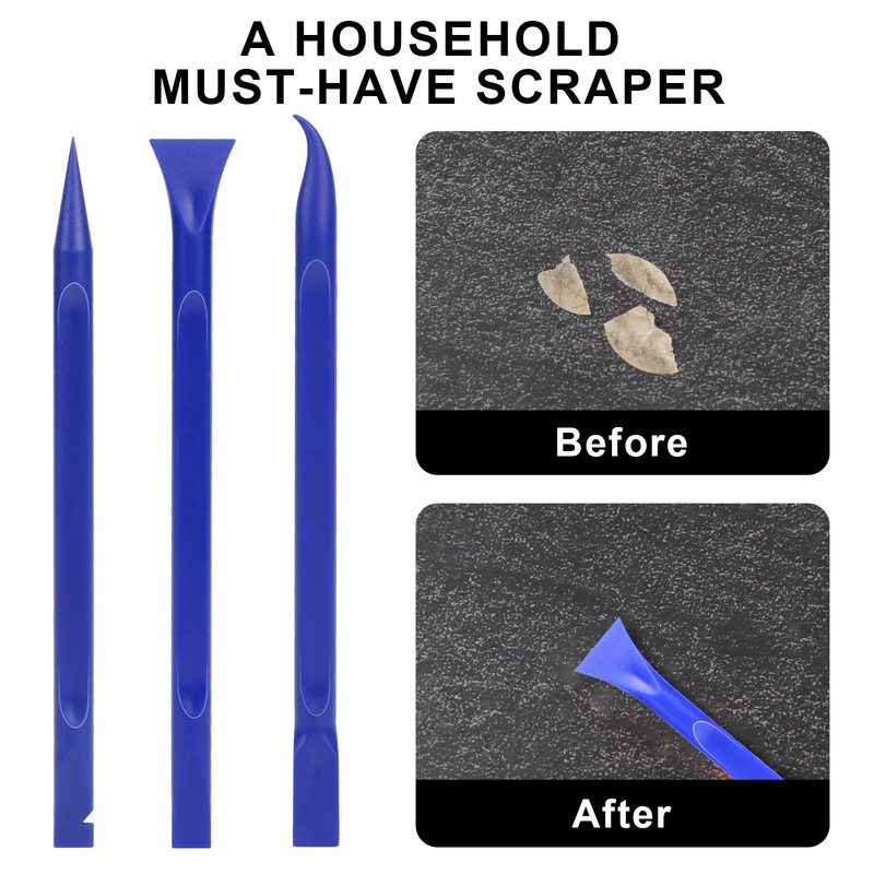 Car Crevice Cleaning Tool, 9 Pieces No-Scratch Plastic Scraper Tool