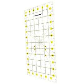 AUTOTOOLHOME Quilting Ruler Acrylic Quilters' Ruler for Easy Precision Cutting Fabric Paper, 6.5" x 12" for Quilting, Sewing & Crafts Template