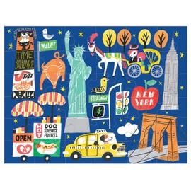 Mudpuppy New York City – 36 Piece Jigsaw Puzzle to Go Featuring Colorful Iconic Landmarks Perfect Travel Activity for Children Ages 3 and Up
