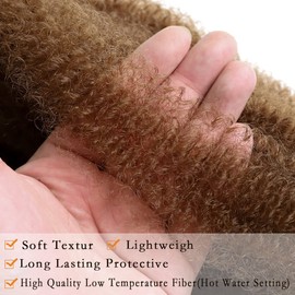 12 Inch Pre-Separated Springy Afro Twist Hair 8 Packs Black Pre-Fluffy Natural Curls are Perfect for Marley Crochet Hair Suitable for Black Women (30#, 12 Inch (Pack of 8))