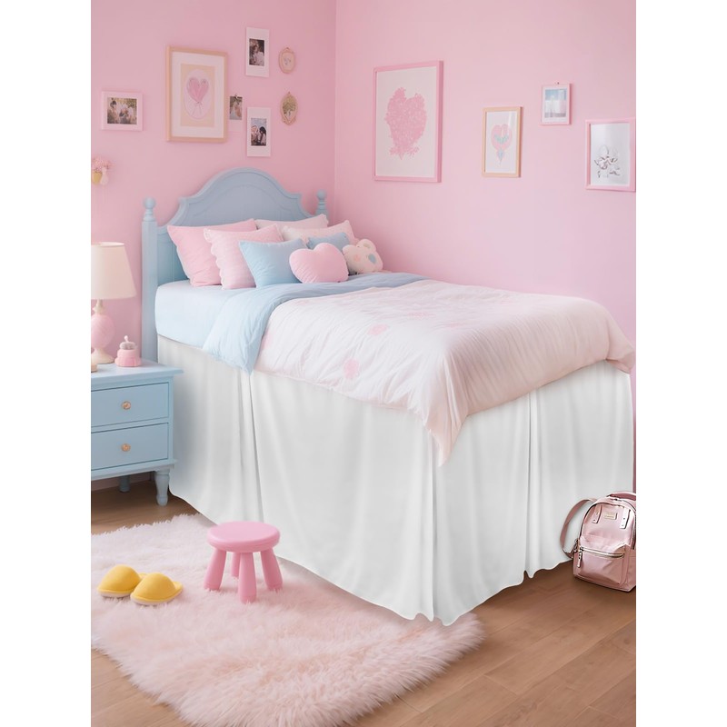 Dorm Bed Skirt for Twin XL - 32'' Drop College