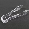 Clivia 12 Pack Plastic 6'' Serving Tongs Clear Scalloped Clamshell